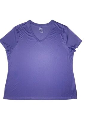 Just My Size Purple V-Neck Short Sleeve Tee 3X 22/24 Lightweight
